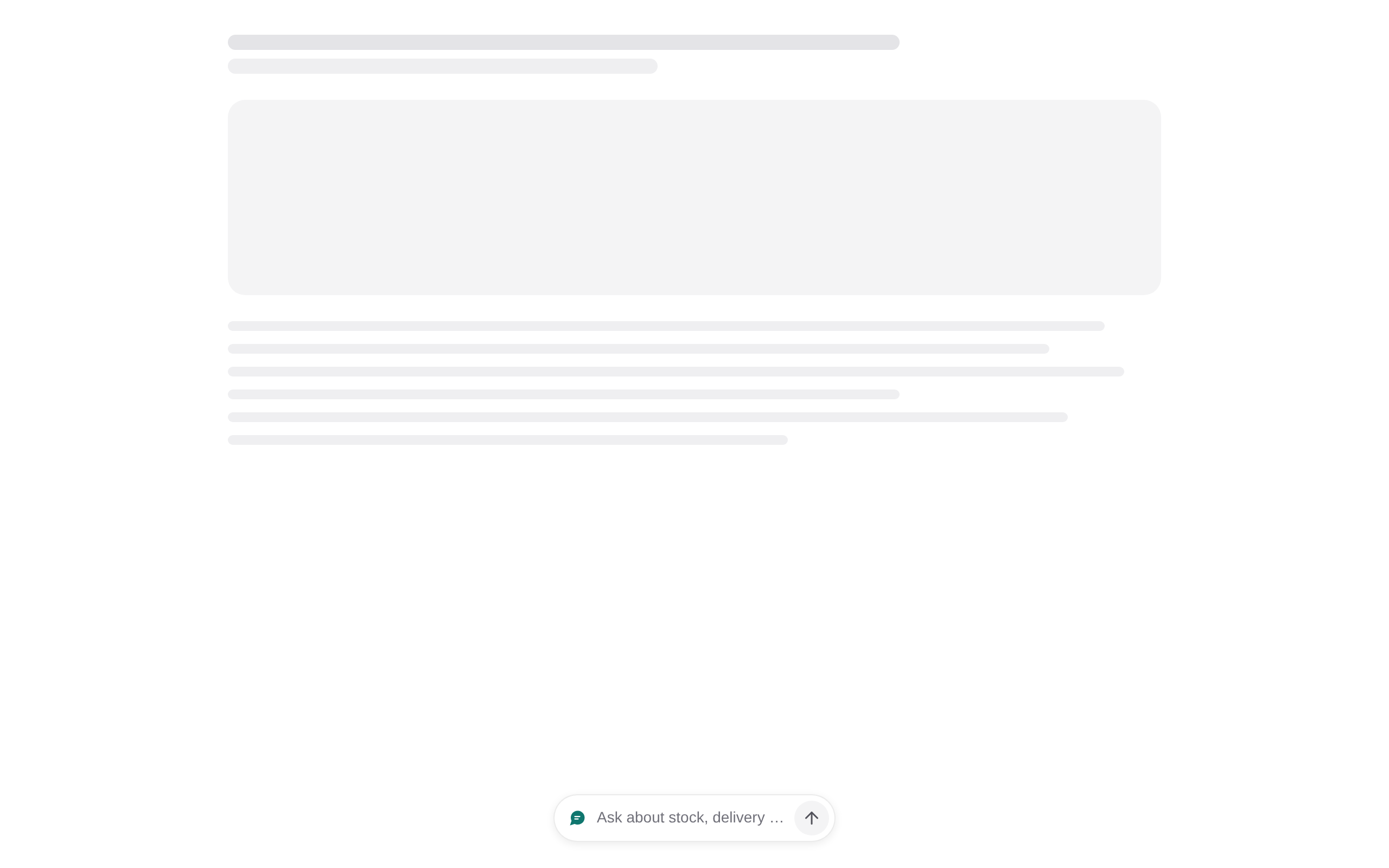 The ask bar resting as a small pill along the bottom of a visitor's page